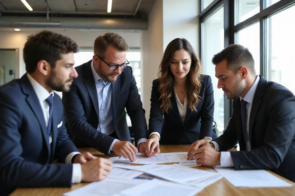 Legal team working on case