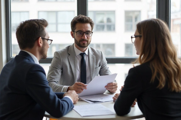 Client meeting with legal professionals